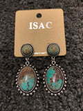 Turquoise Stone-Drop Earrings