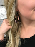 Navajo Pearl Earrings- Copper
