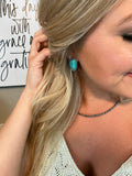Turquoise Drop Studs