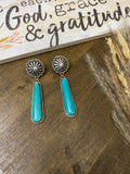 Concho Turquoise Stone Earrings